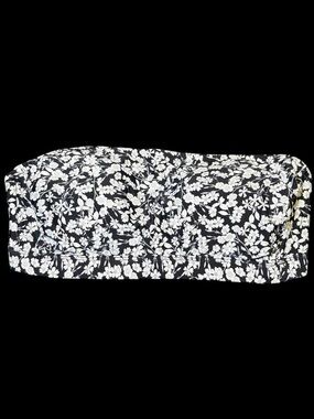 Black & White Floral Bandeau Top